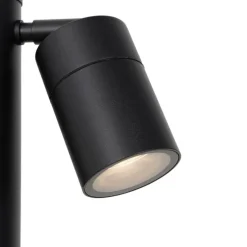 Stehende Außenleuchte schwarz 80 cm IP44 verstellbar 2-Licht - Duo