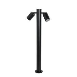 Stehende Außenleuchte schwarz 80 cm IP44 verstellbar 2-Licht - Duo