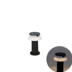 Stehende Außenleuchte schwarz inkl. LED und Dimmer IP55 Solar - Felice