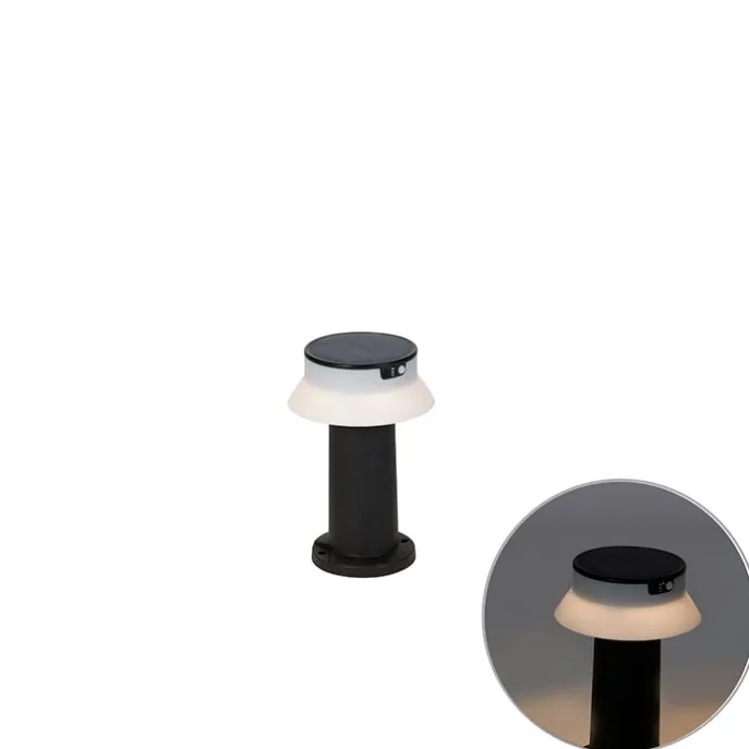 Stehende Außenleuchte schwarz inkl. LED und Dimmer IP55 Solar - Felice