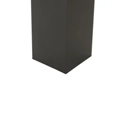 Stehende Außenleuchte schwarz mit geripptem Glas 80 cm IP44 - Charlois