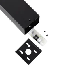 Stehende Außenleuchte schwarz mit Rauchglas 30 cm - Dänemark