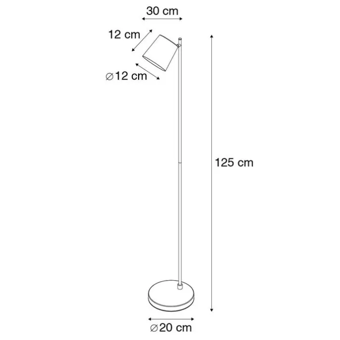 Stehleuchte schwarz wiederaufladbar inkl. LED 4-stufig dimmbar - Mateo