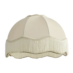 Stofflampenschirm Beige mit weißer Innenseite 45/15/21,5 - Heritage