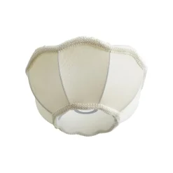 Stofflampenschirm Beige mit weißer Innenseite 31,5/15/14 - Heritage