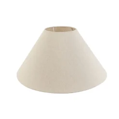 Stofflampenschirm beige rund abgeschrägt 50/17,5/25