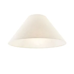 Stofflampenschirm beige rund abgeschrägt 50/17,5/25