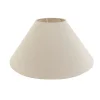 Stofflampenschirm beige rund abgeschrägt 55/19/26