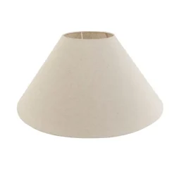 Stofflampenschirm beige rund abgeschrägt 55/19/26