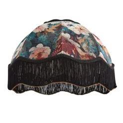 Stofflampenschirm Blumendesign mit weißer Innenseite 45/15/21,5 - Heritage