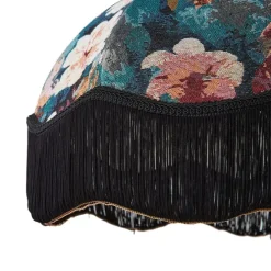 Stofflampenschirm Blumendesign mit weißer Innenseite 45/15/21,5 - Heritage