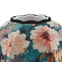 Stofflampenschirm Blumendesign mit weißer Innenseite 45/15/21,5 - Heritage