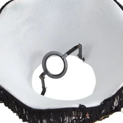 Stofflampenschirm Blumendesign mit weißer Innenseite 31,5/15/14 - Heritage