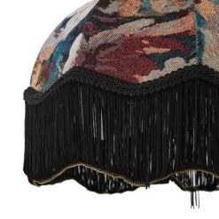 Stofflampenschirm Blumendesign mit weißer Innenseite 31,5/15/14 - Heritage