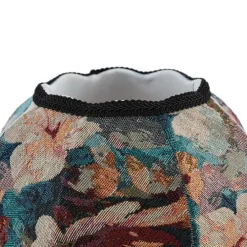 Stofflampenschirm Blumendesign mit weißer Innenseite 31,5/15/14 - Heritage