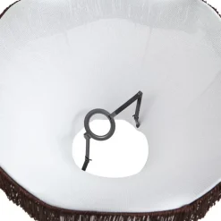 Stofflampenschirm braun mit weißer Innenseite 45/15/21,5 - Heritage