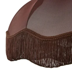 Stofflampenschirm braun mit weißer Innenseite 45/15/21,5 - Heritage