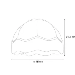 Stofflampenschirm braun mit weißer Innenseite 45/15/21,5 - Heritage