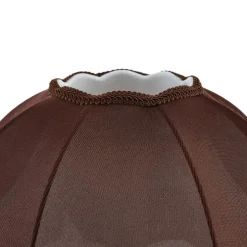 Stofflampenschirm braun mit weißer Innenseite 45/15/21,5 - Heritage