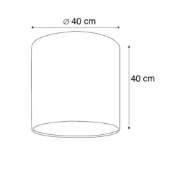 Stofflampenschirm Weiß Zylinder 40/40/40