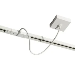 Stromzufuhr mit quadratischer Montageplatte für 1-phasige Schiene weiß - Iconic