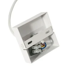 Stromzufuhr mit quadratischer Montageplatte für 1-phasige Schiene weiß - Iconic