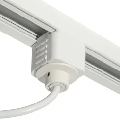 Stromzufuhr mit runder Montageplatte für 1-phasige Schiene weiß - Iconic