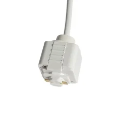 Stromzufuhr mit runder Montageplatte für 1-phasige Schiene weiß - Iconic