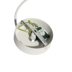 Stromzufuhr mit runder Montageplatte für 1-phasige Schiene weiß - Iconic