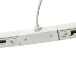 Stromzufuhr mit runder Montageplatte für 1-phasige Schiene weiß - Iconic