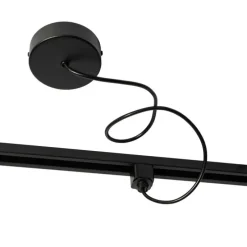 Stromzufuhr mit runder Montageplatte für 1-phasige Schiene schwarz - Iconic