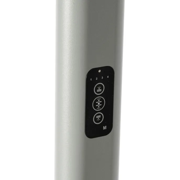 Tageslicht-Stehleuchte Grau Quadratisch inkl. LED und Dimmer - Guzo