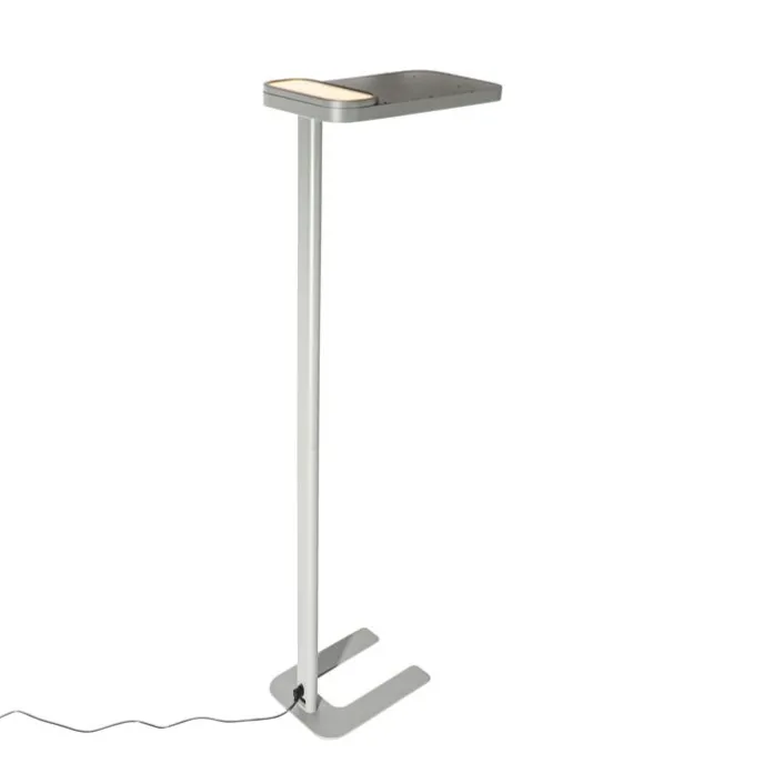 Tageslicht-Stehleuchte Grau Quadratisch inkl. LED und Dimmer - Guzo