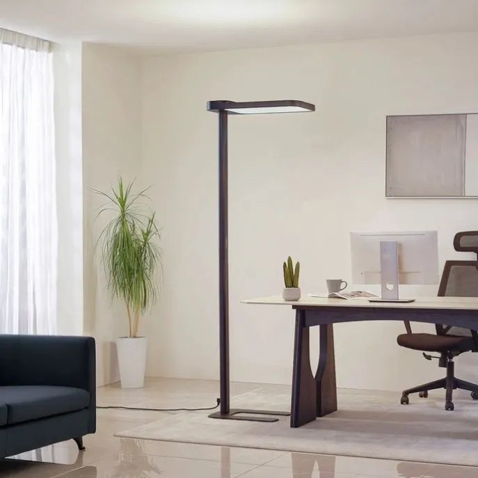 Tageslicht-Stehleuchte Schwarz Quadratisch inkl. LED und Dimmer - Guzo