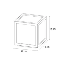 Tischleuchte aus Bambus mit Flammeneffekt inkl. LED IP44 Solar Wiederaufladbar - Vega