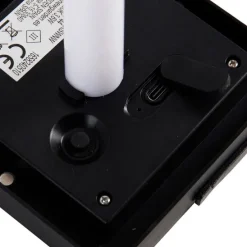 Tischleuchte aus Bambus mit Flammeneffekt inkl. LED IP44 Solar Wiederaufladbar - Vega