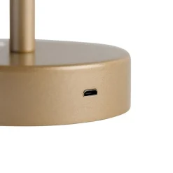 Tischleuchte aus Messing inkl. LED wiederaufladbar mit Touchdimmer - Renata