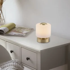 Tischleuchte aus Messing inkl. LED 3-stufig dimmbar mit Touch - Mirko