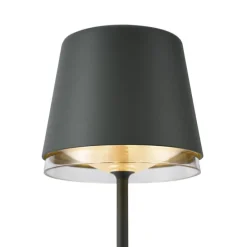 Tischleuchte Dunkelgrau inkl. LED IP65 Wiederaufladbar mit Ladestation - Bass