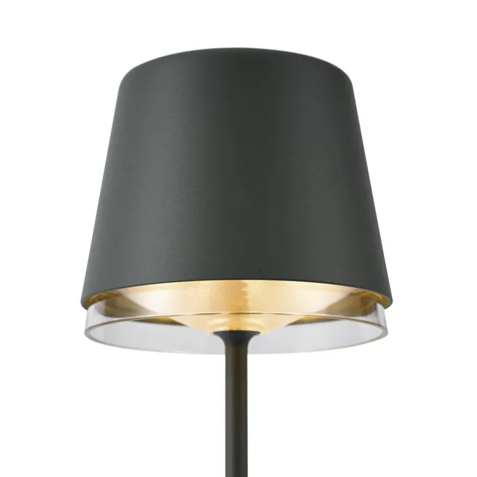 Tischleuchte Dunkelgrau inkl. LED IP65 Wiederaufladbar mit Ladestation - Bass