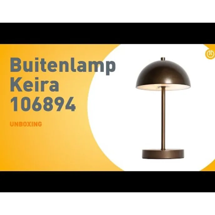 Tischleuchte für den Außenbereich Pilzform Dunkelbronze Wiederaufladbar - Keira