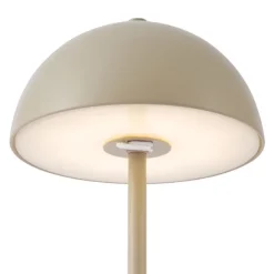 Tischleuchte für den Außenbereich beige inkl. LED 3-Stufen-Dimmbar IP44 Wiederaufladbar - Keira
