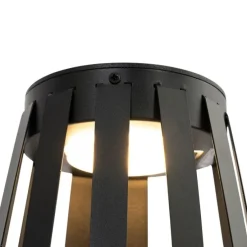 Tischleuchte für den Außenbereich schwarz inkl. LED 3-stufig dimmbar Solar- und Akku-betrieb - Penny