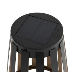 Tischleuchte für den Außenbereich schwarz inkl. LED 3-stufig dimmbar Solar- und Akku-betrieb - Penny