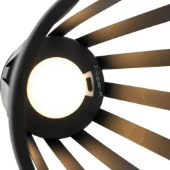 Tischleuchte für den Außenbereich schwarz inkl. LED 3-stufig dimmbar Solar- und Akku-betrieb - Penny