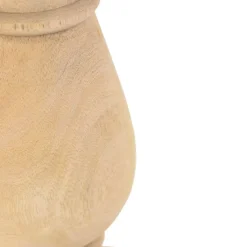 Tischleuchte im Landhausstil Holz natur ohne Lampenschirm - Catnip