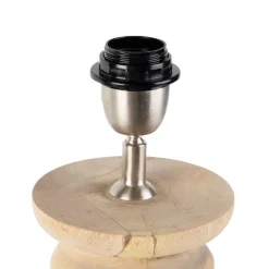 Tischleuchte im Landhausstil Holz natur ohne Lampenschirm - Catnip