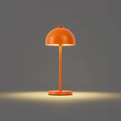 Tischleuchte Orange inkl. LED IP54 Wiederaufladbar mit Ladestation - Squirrel