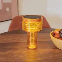 Tischleuchte Orange Kunststoff inkl. LED Solar Wiederaufladbar IP44 - Ambar