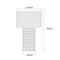 Tischleuchte Orange Kunststoff inkl. LED Solar Wiederaufladbar IP44 - Ambar